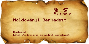 Moldoványi Bernadett névjegykártya