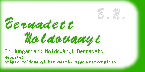 bernadett moldovanyi business card