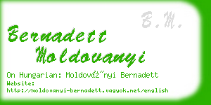 bernadett moldovanyi business card